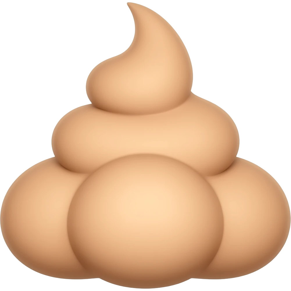 Emoji pooping emoji