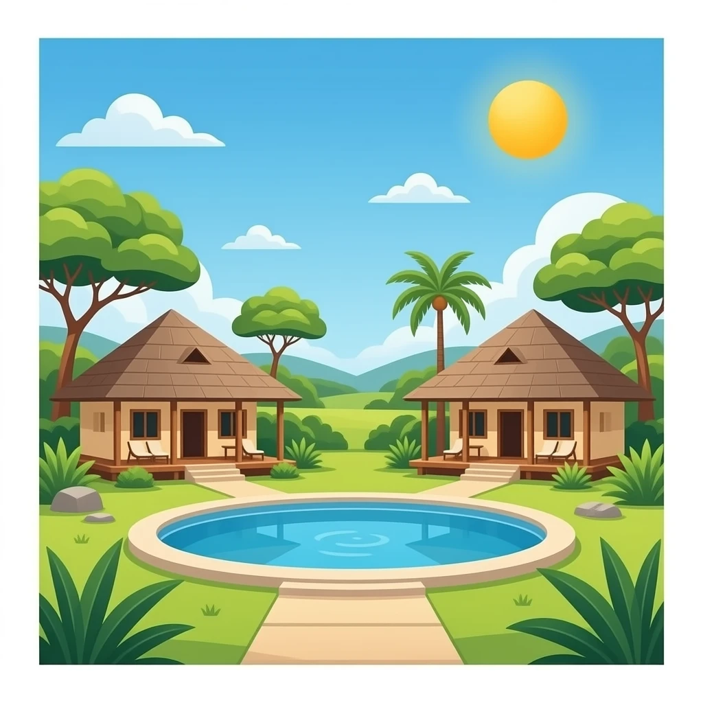 afrikanische Ferien-Lodges emoji