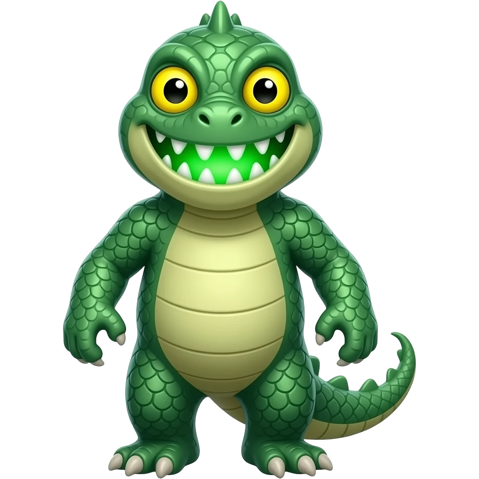 MONSTER GREEN TEEH SMILING emoji