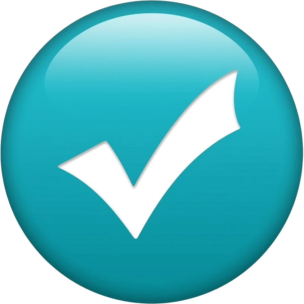 بداخلها صح ابيض✅️ خلي اللون الاخضر دائرة زراقاء emoji