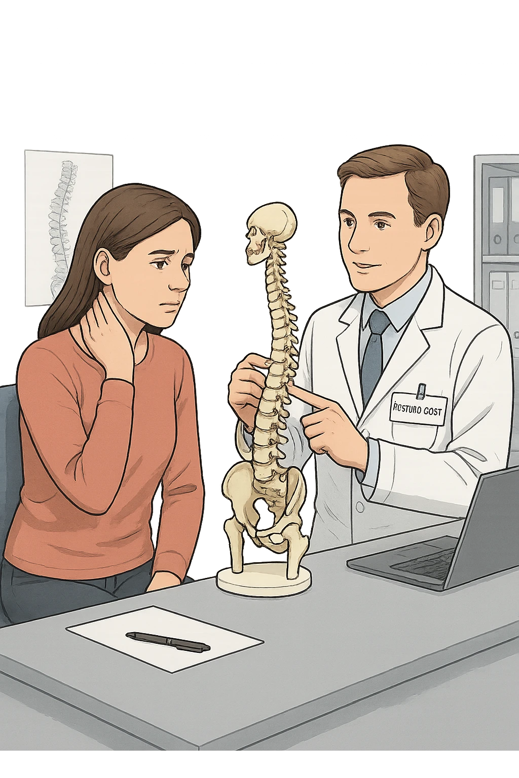 Donna dal posturologo per il suo problema alla cervicale emoji