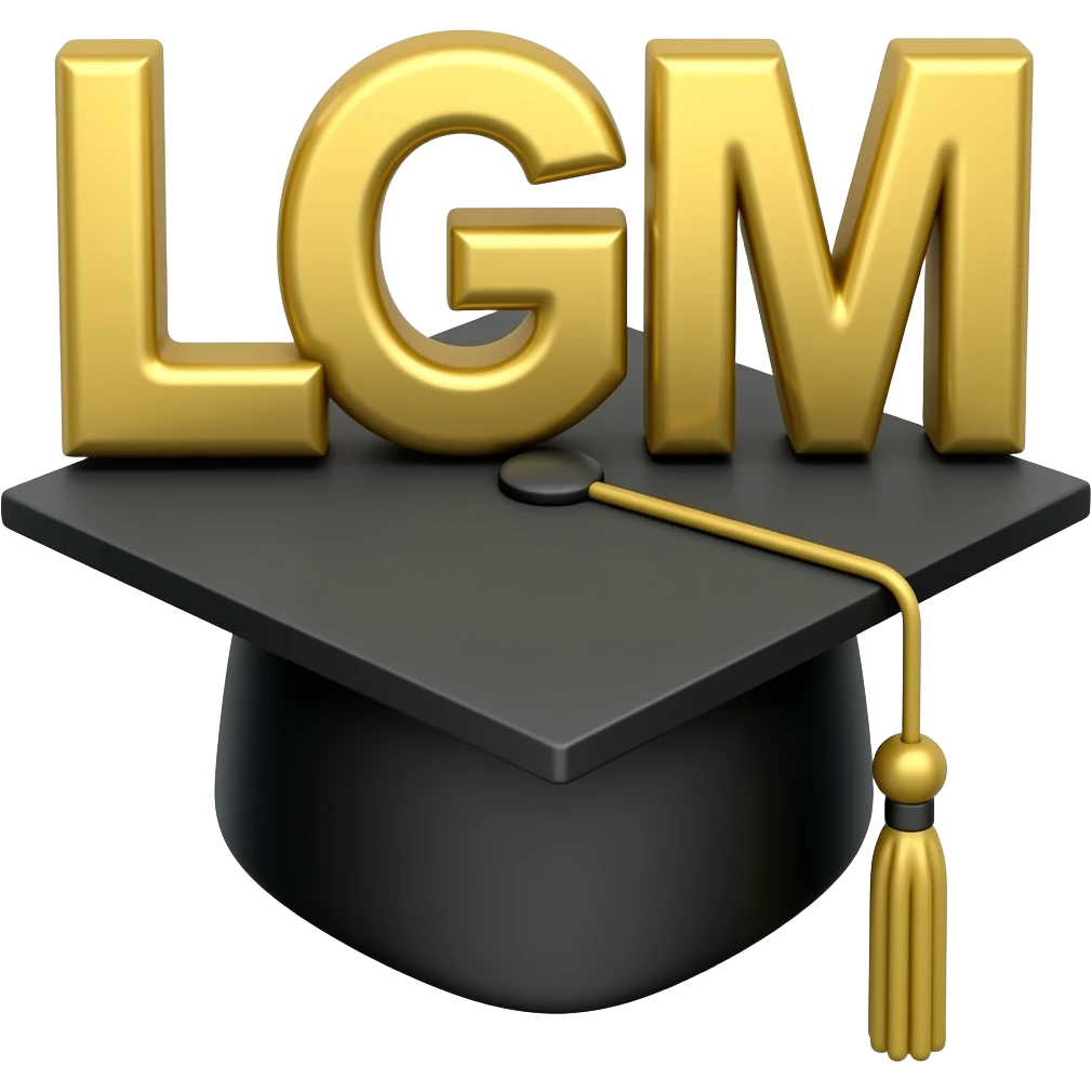 graduation hat with LGTM letters on the top. emoji
