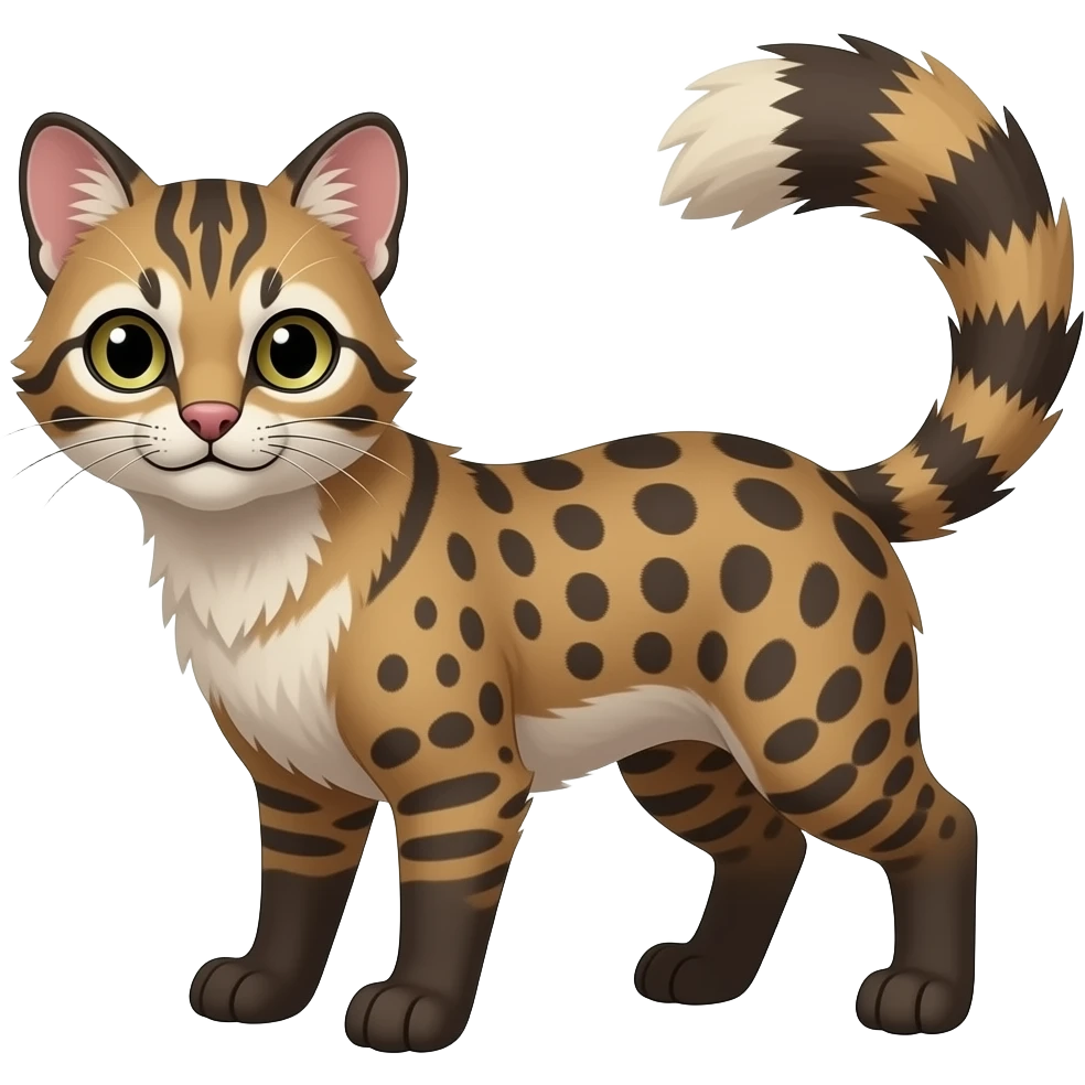 Civet-Mankeulv-Cungi-Bungi-Unga-Bunga-Teletubby-Vernid-Trico-Fakémon-hybrid emoji