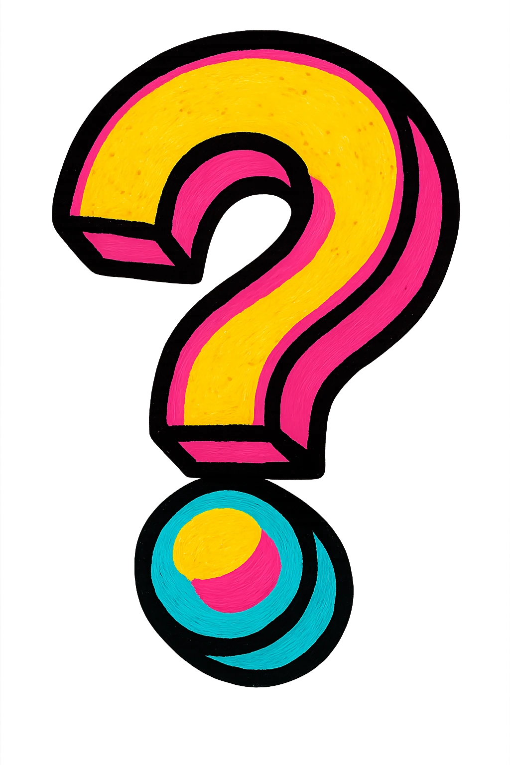 visually appealing, versatile question mark icon or sticker emoji