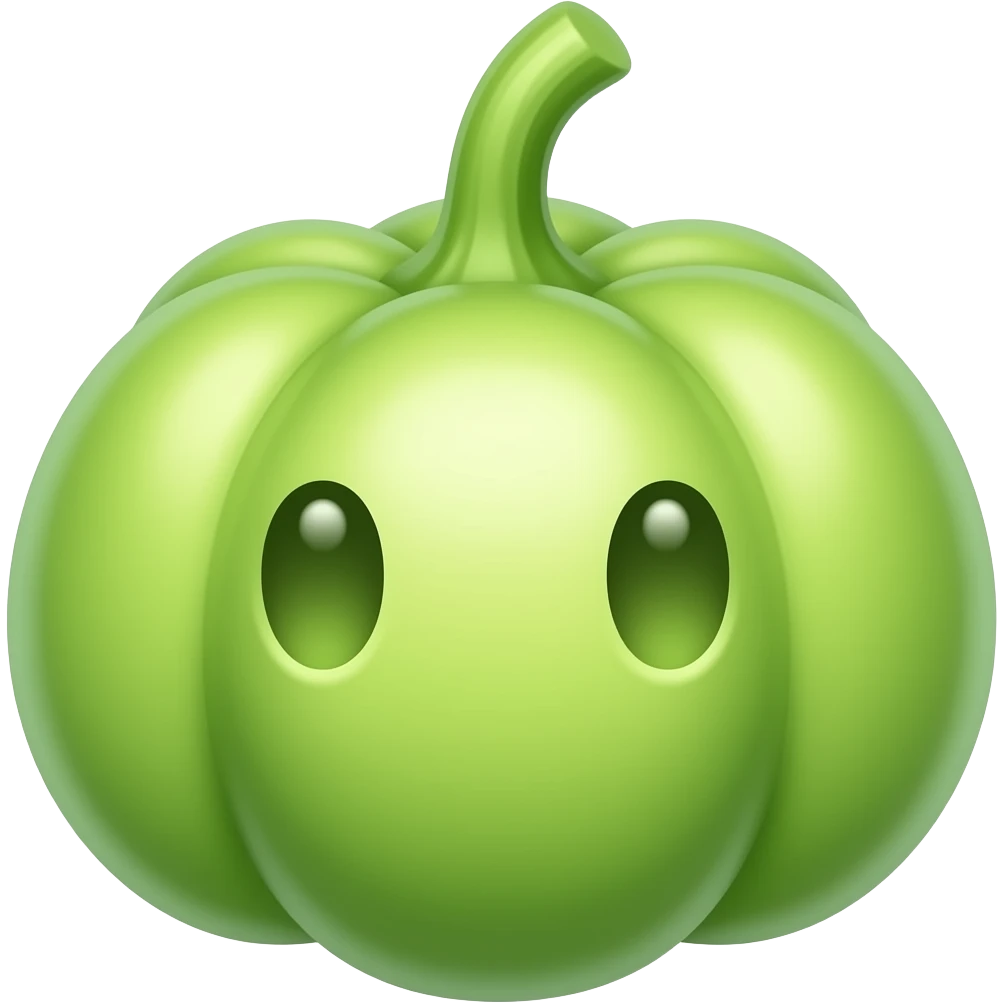 Snake gourd no face vegetable emoji