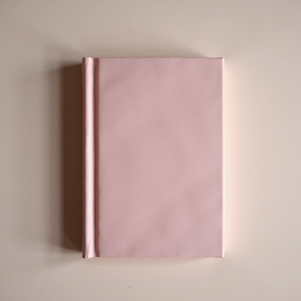diary, realistic texture, gentle lighting, pink cover emoji