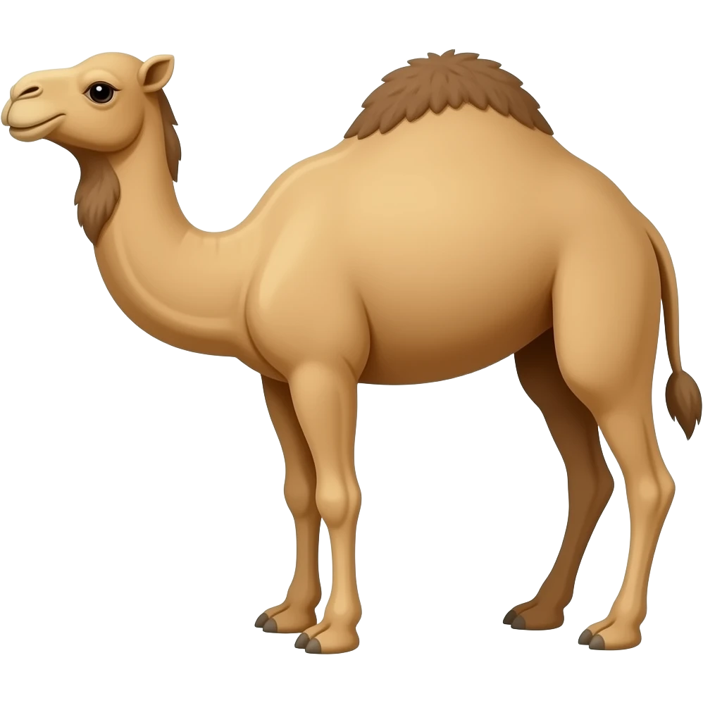 Cartoon bactriam camel emoji