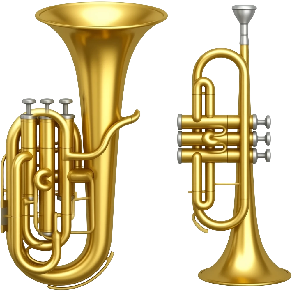 Tuba and trumpet emoji