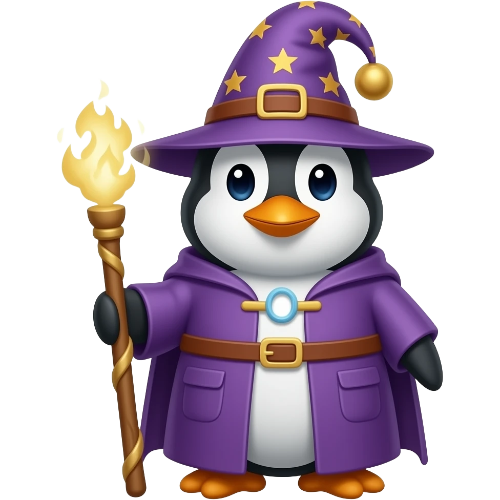 Penguin Wizard emoji