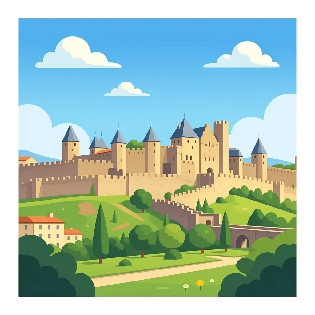 chateau de Carcassone romantic realistic emoji