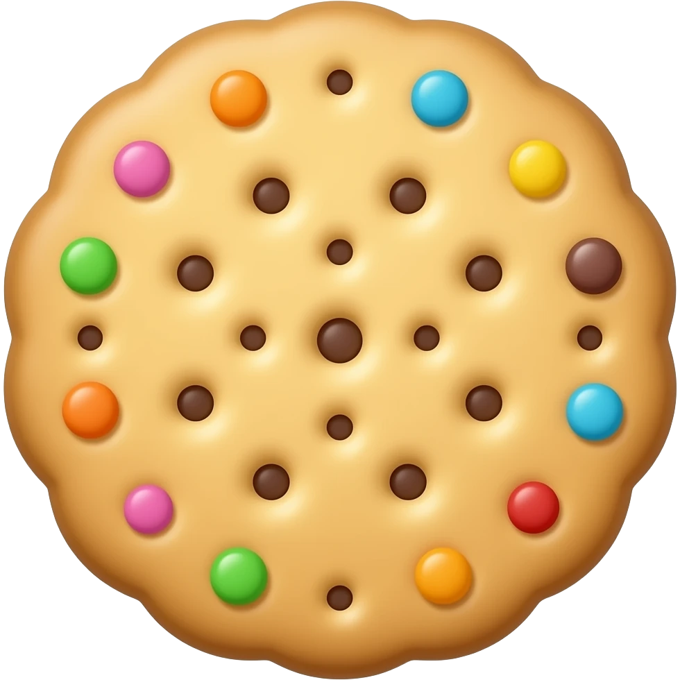 Biscuits whit smarties emoji