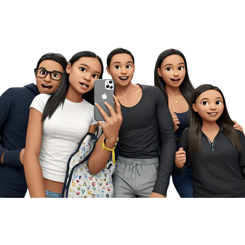 friends having fun indoors emoji