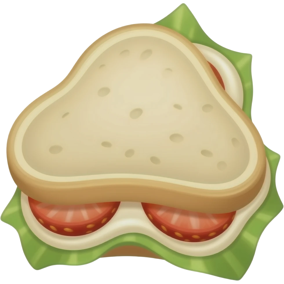 only strawberry and cream sando without cabbage split in triangle emoji