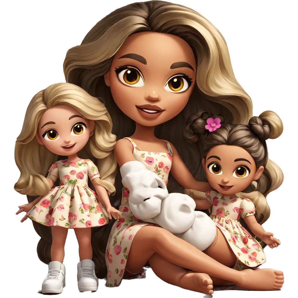 sisterly bond in floral beauty emoji