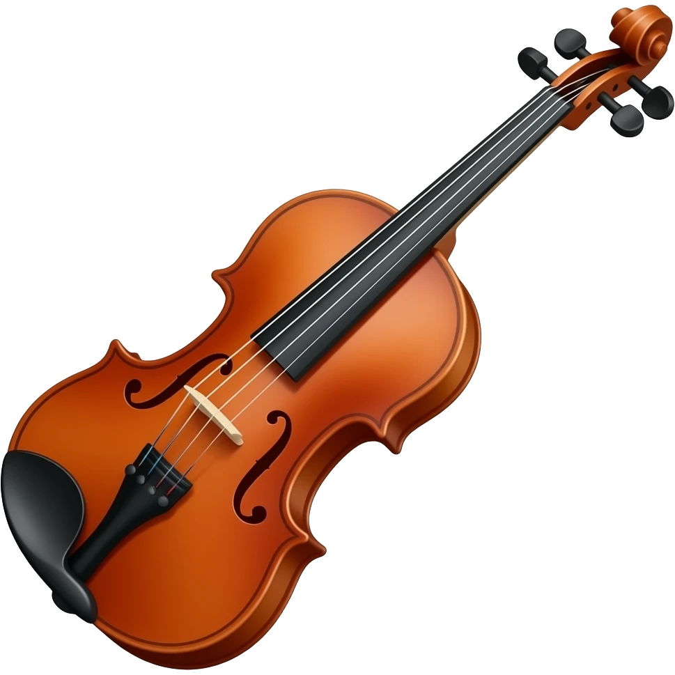 Violin painted red emoji