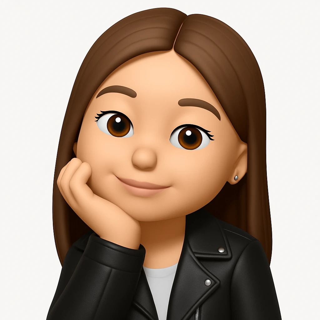 Convert this photo to a 3D emoji in Apple style, keeping the clothes as in the original image. The style should resemble Apple's emoji style with 3D characteristics. emoji