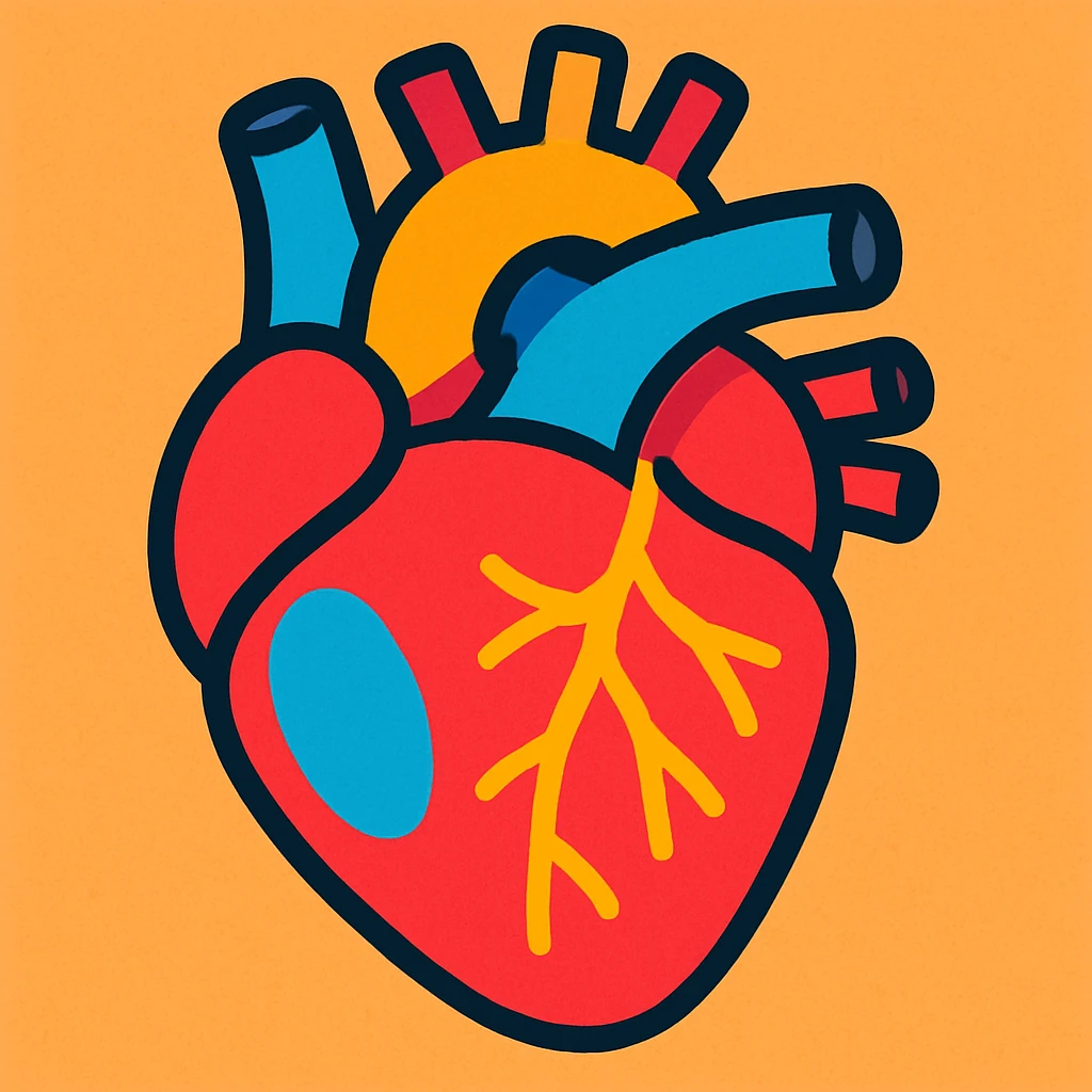 An anatomic heart emoji