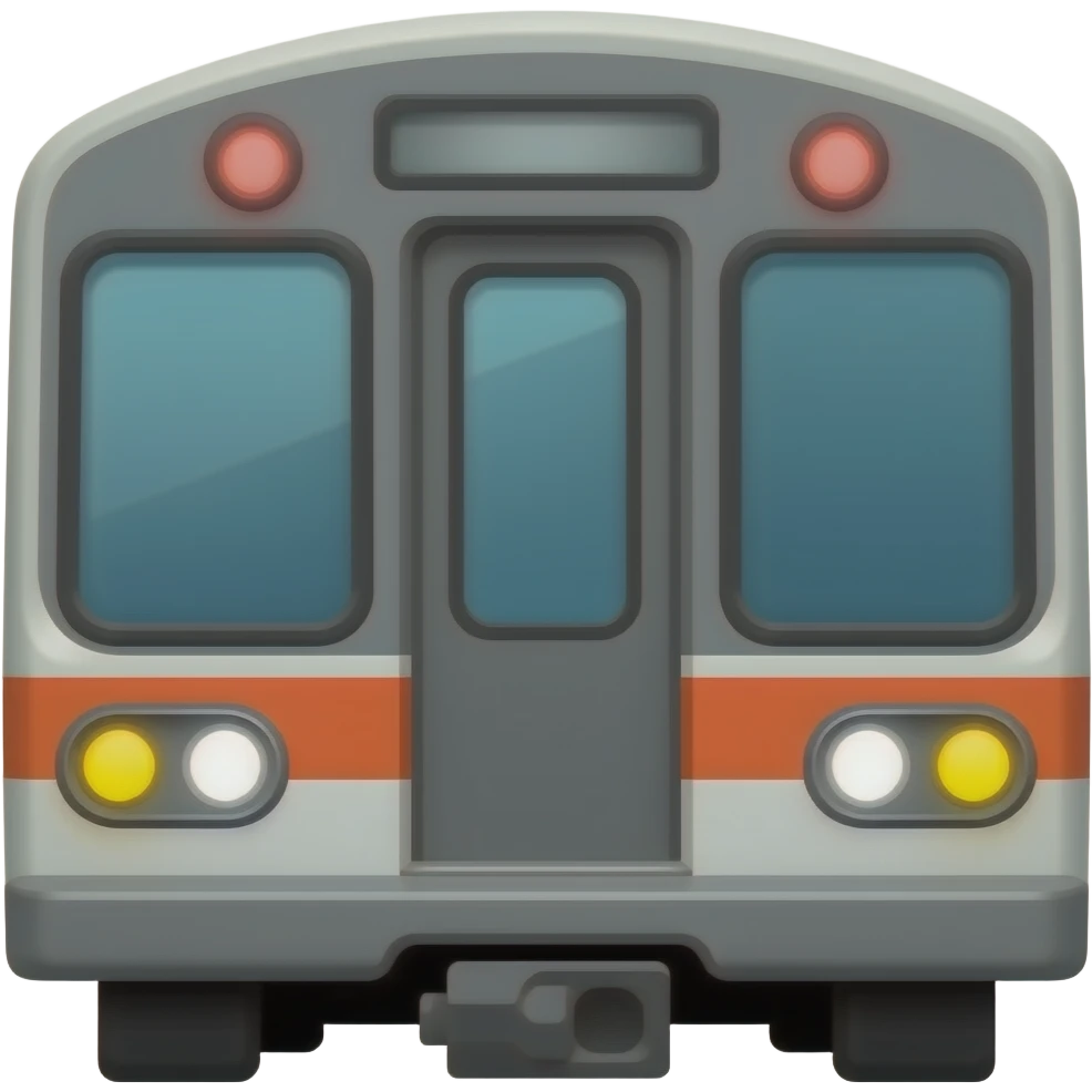 Lowpoly subway train at the front emoji