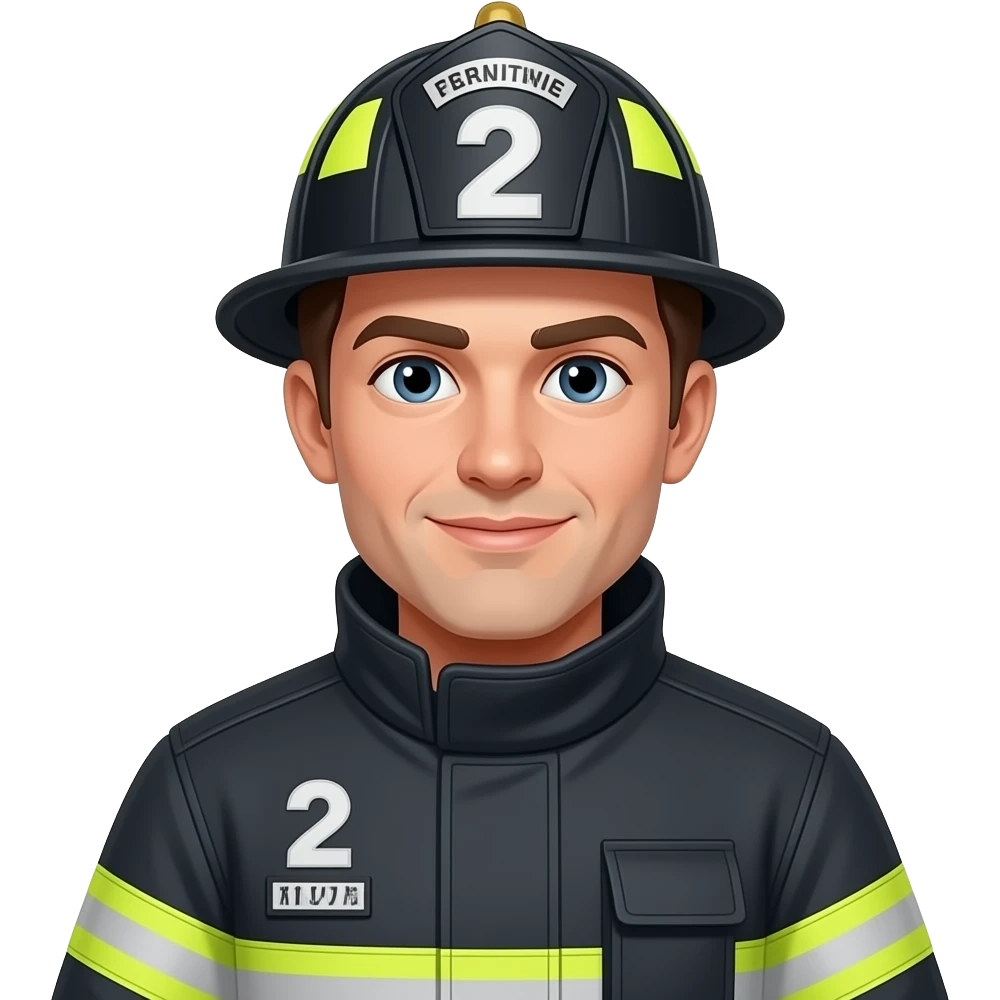 uomo vestito da pompier emoji