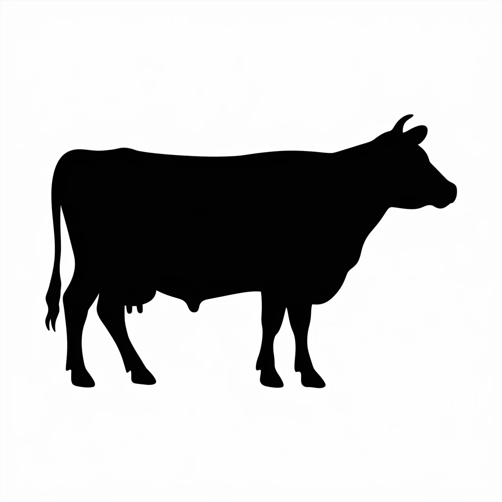 Cow icon black silhouette emoji