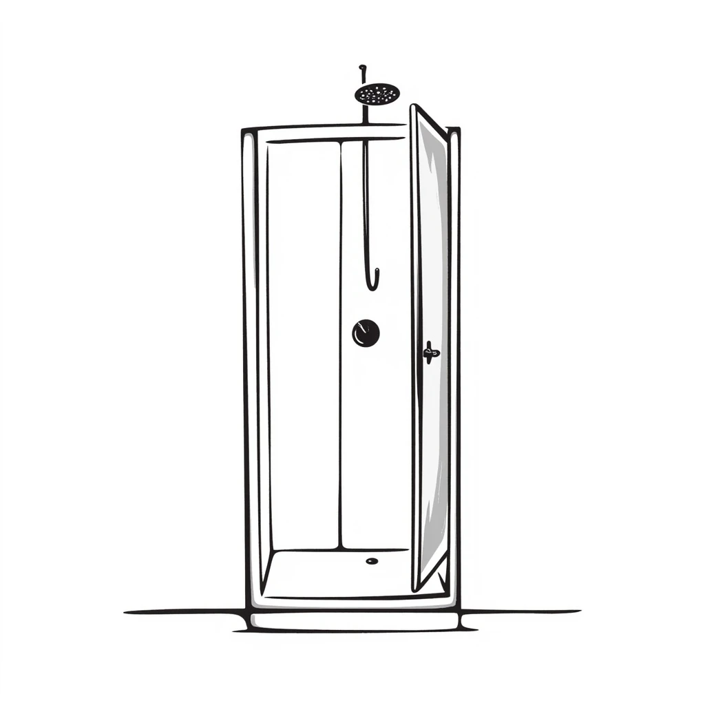 shower with a sliding glass doors only shower without a person emoji