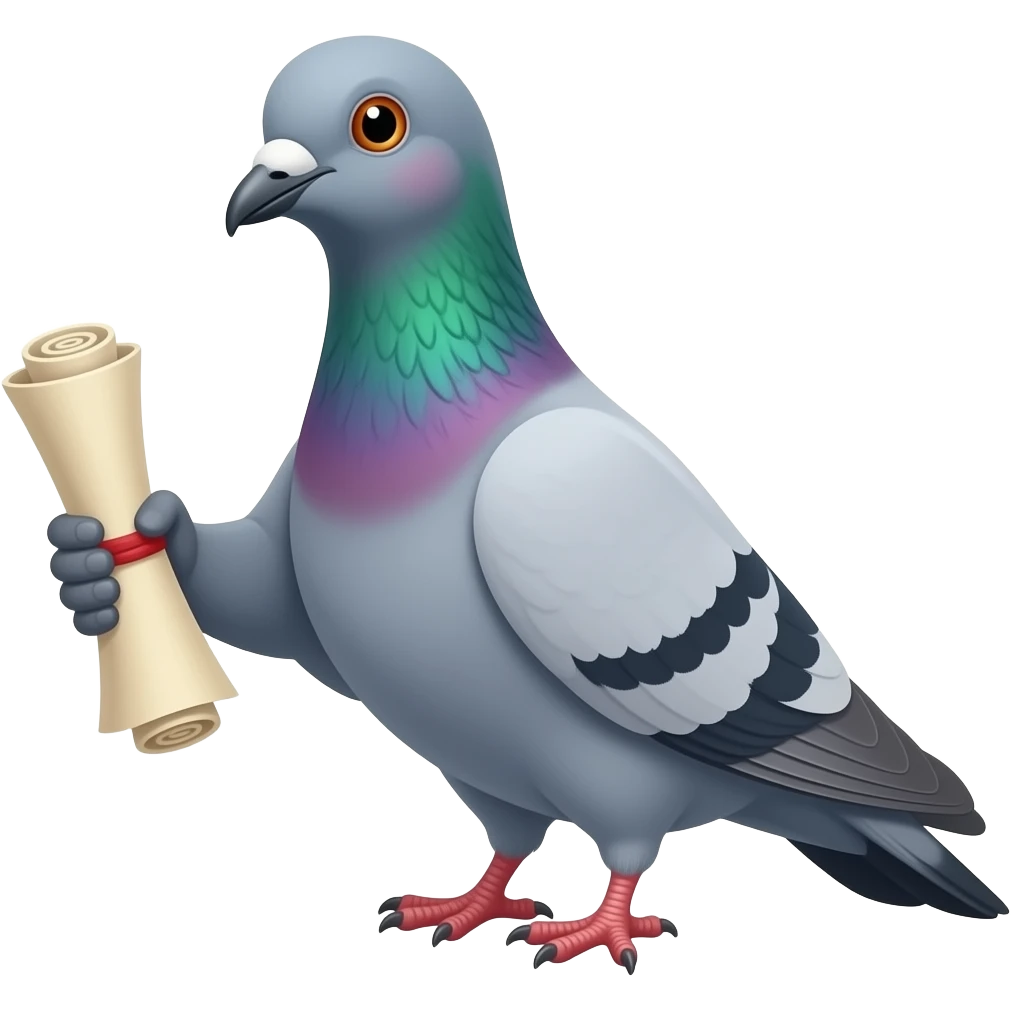 scroll pigeon emoji