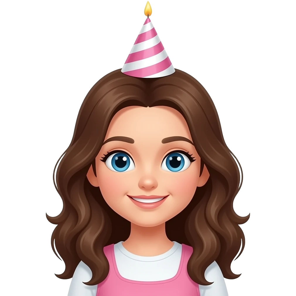 Happy birthday bestie brown  hair girl brown hair emoji