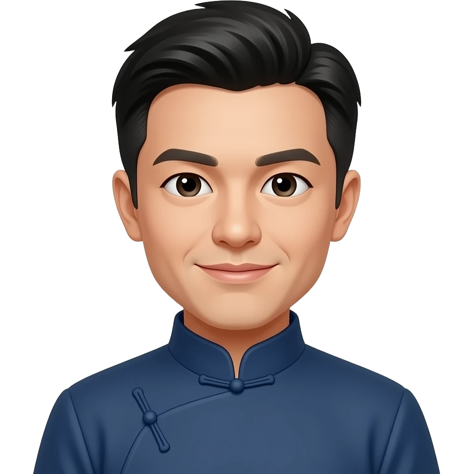 Now add a mandarin collar emoji