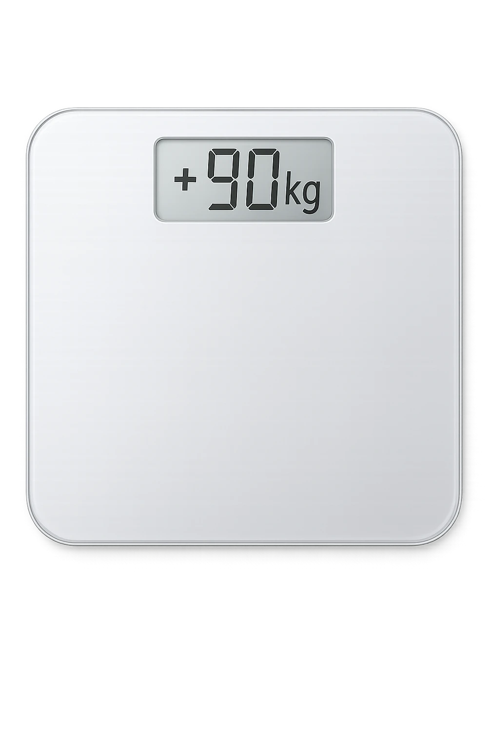 Bilancia pesa persone con scritto +90kg emoji