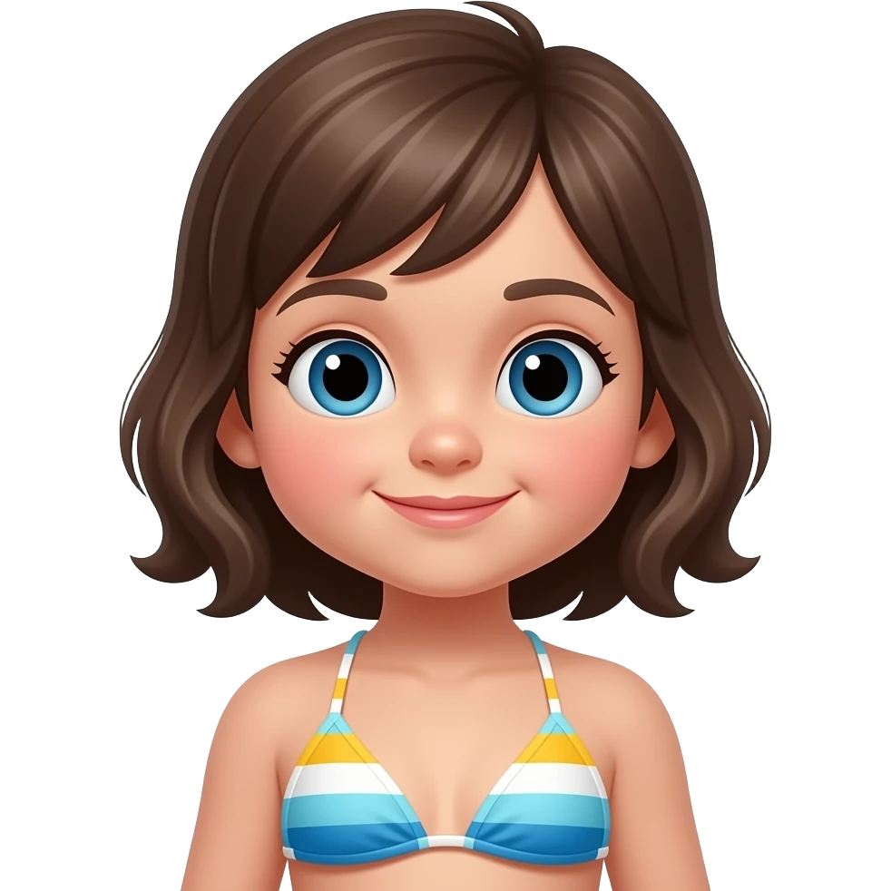 full-bodied young child wearing Bikini emoji