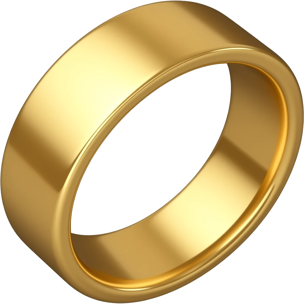Gold wedding ring emoji