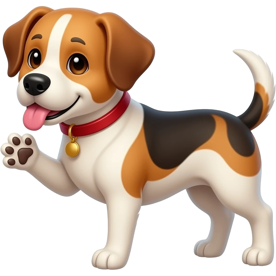 dog licking paw emoji