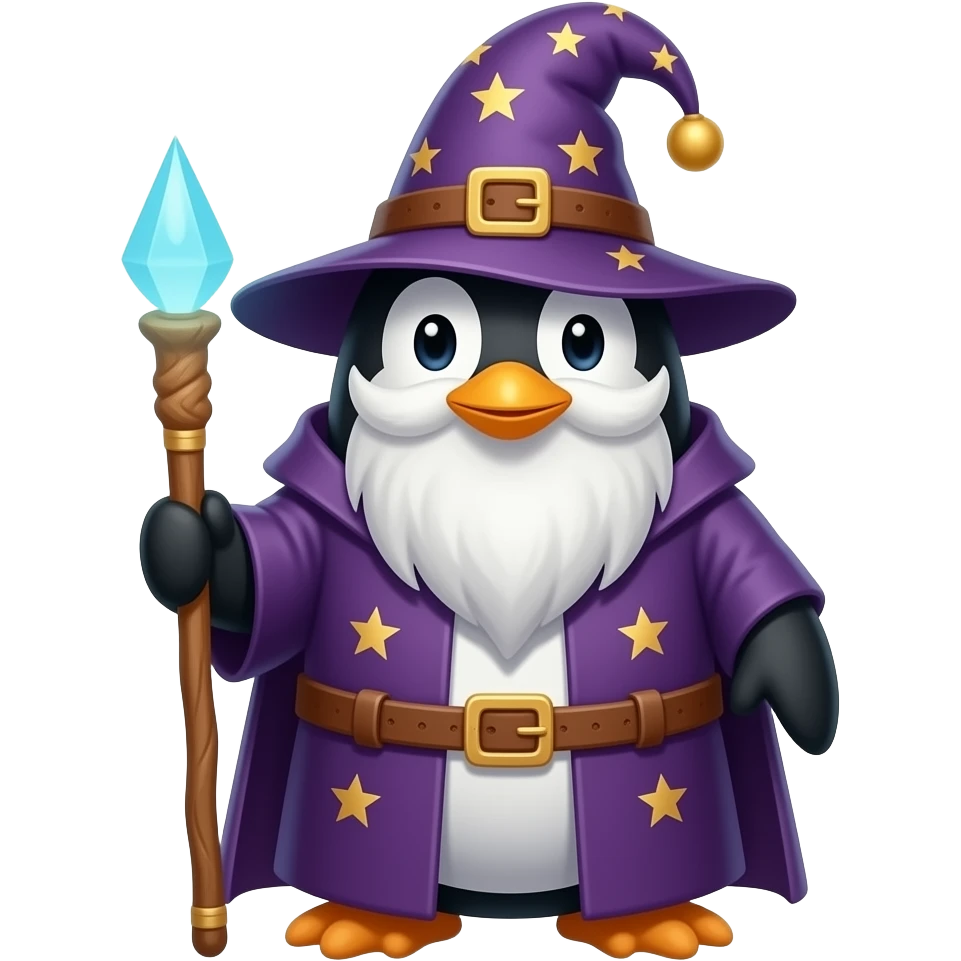 Penguin Wizard emoji