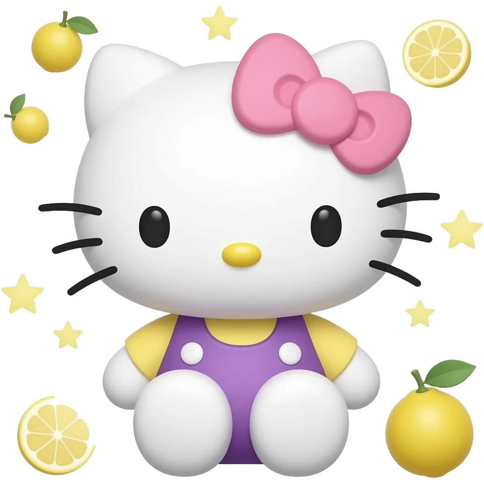 hello kitty ama yapay zekanin ki gibi olsun ama sadece yuzu ilsun ve biraz tatli olsun emoji