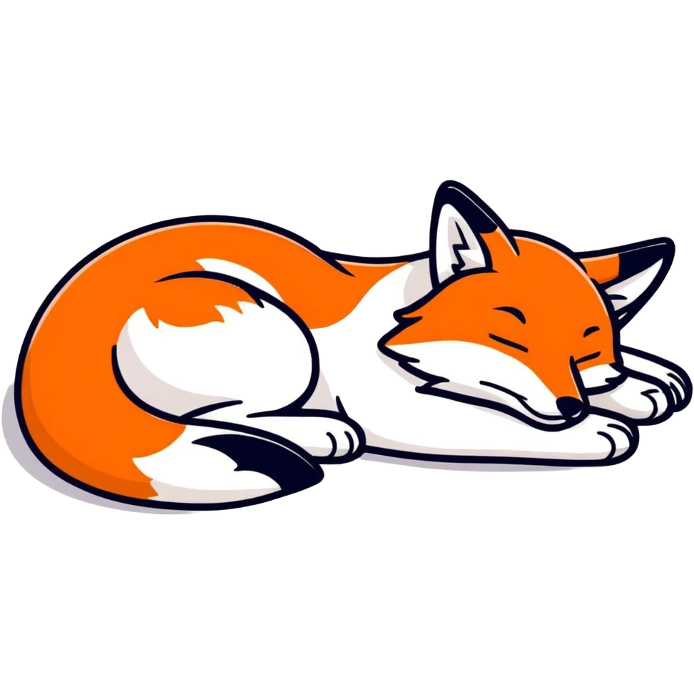 Fox asleep emoji