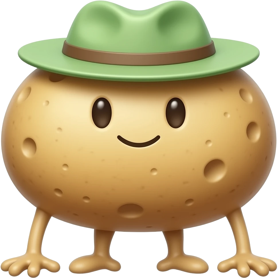 potato character bowing emoji