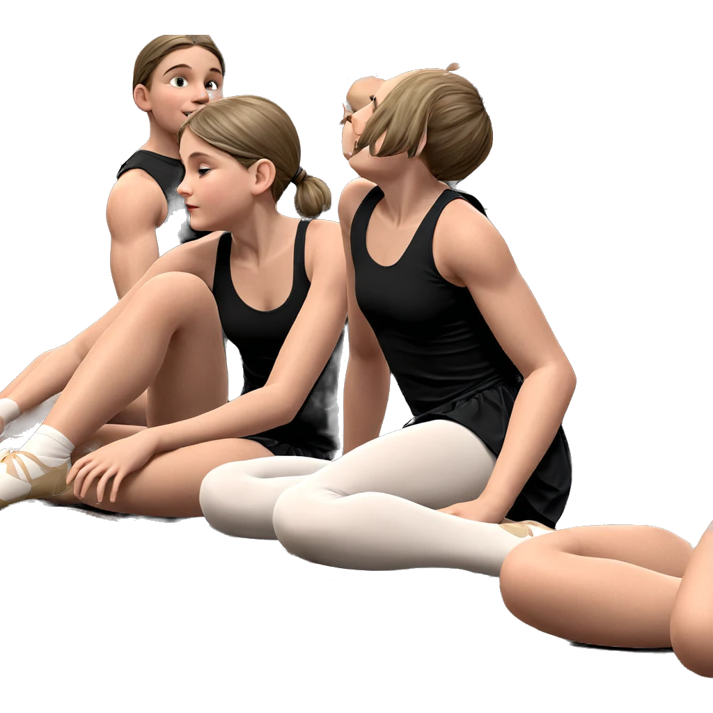 girls and boys ballet practice emoji