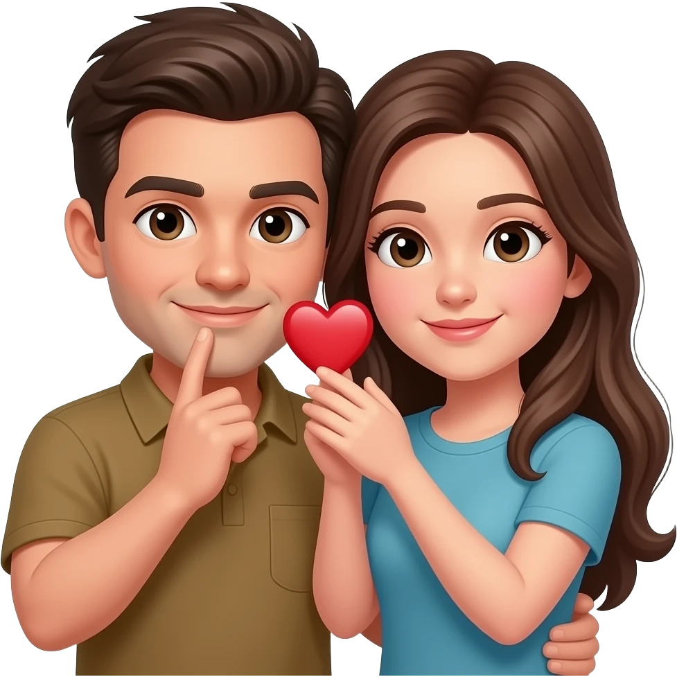 Two people secretly in love emoji