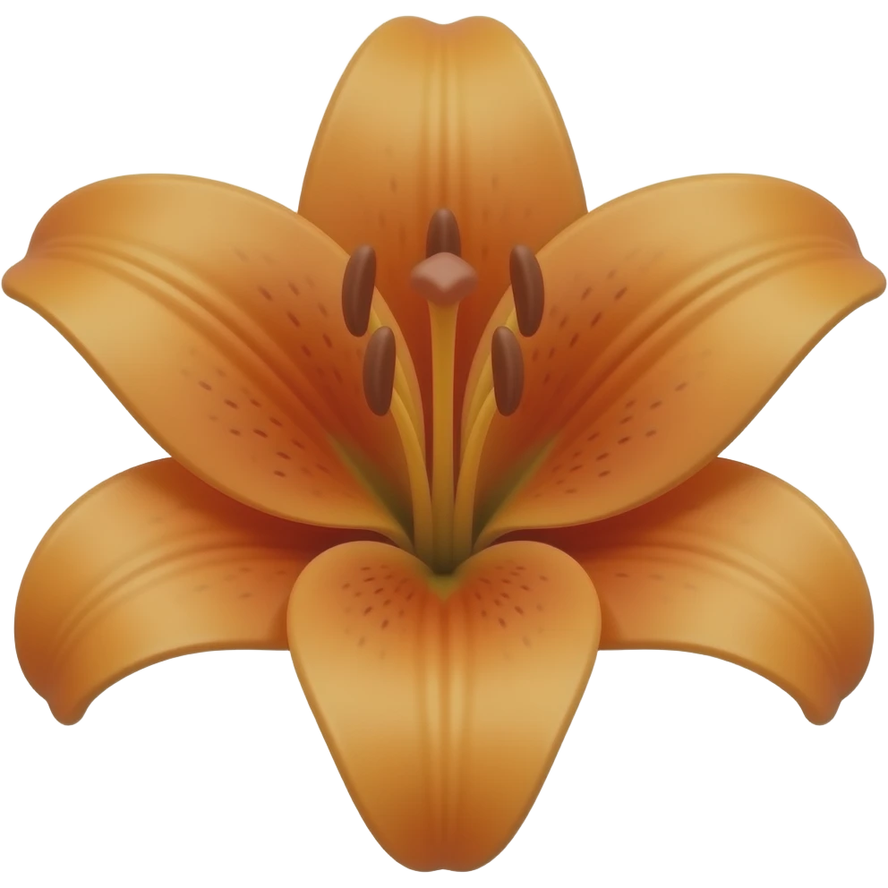Orange  lily emoji