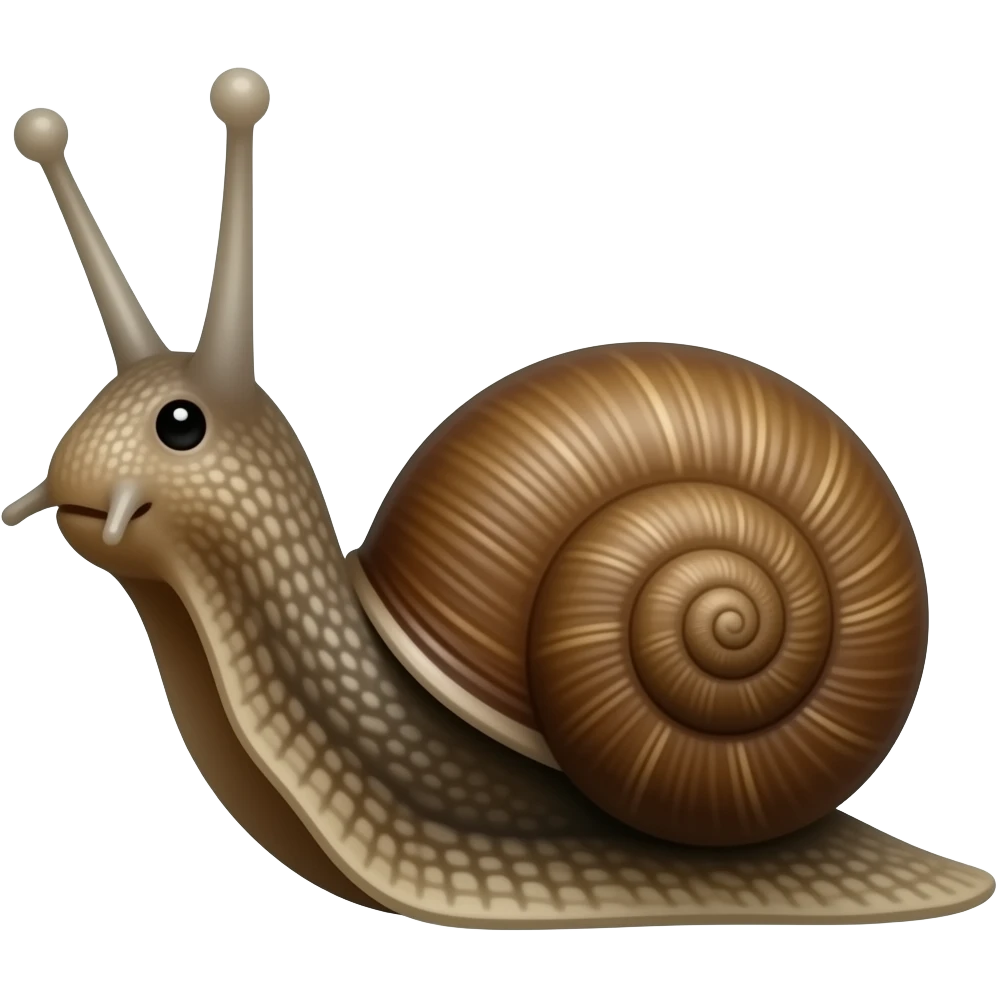 An old snail emoji
