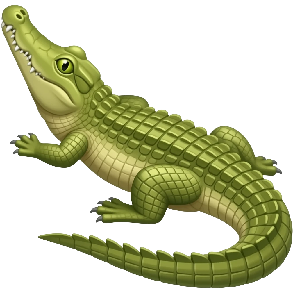 Cartoon nile crocodile emoji