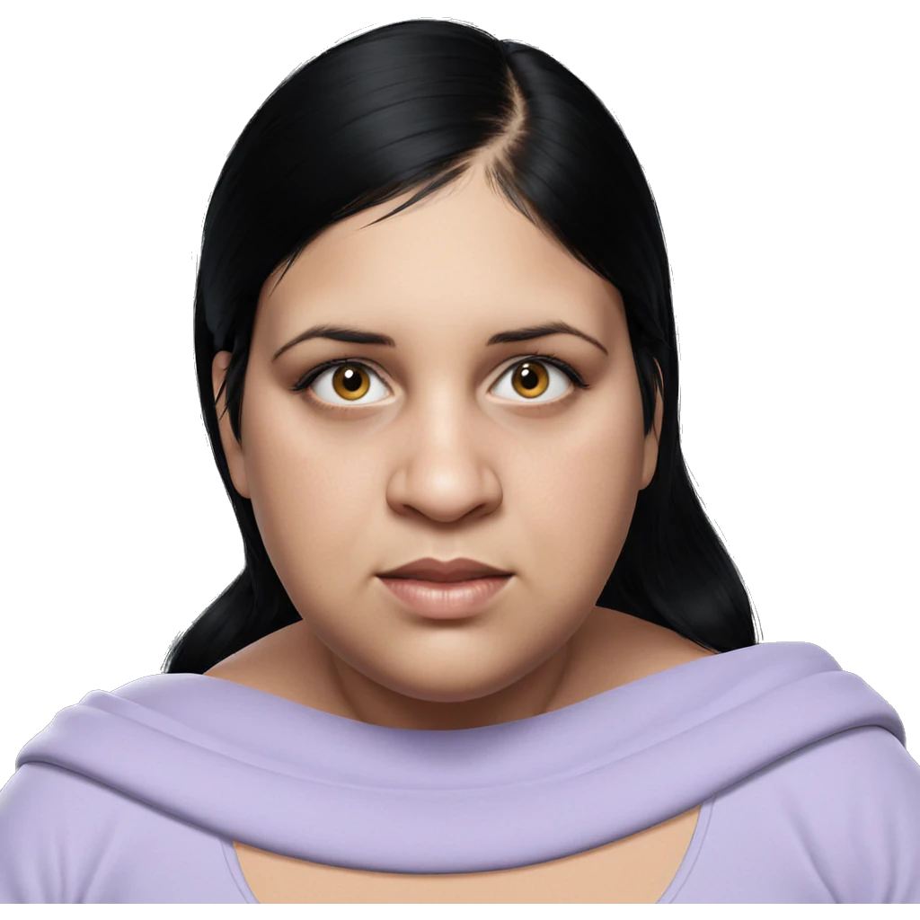 realistic girl with black hair emoji