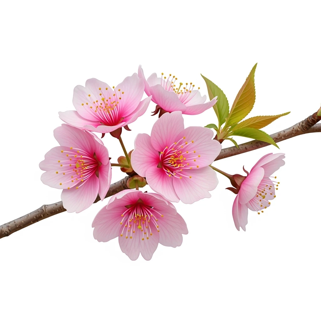 pink sakura cherry flower, remove background emoji