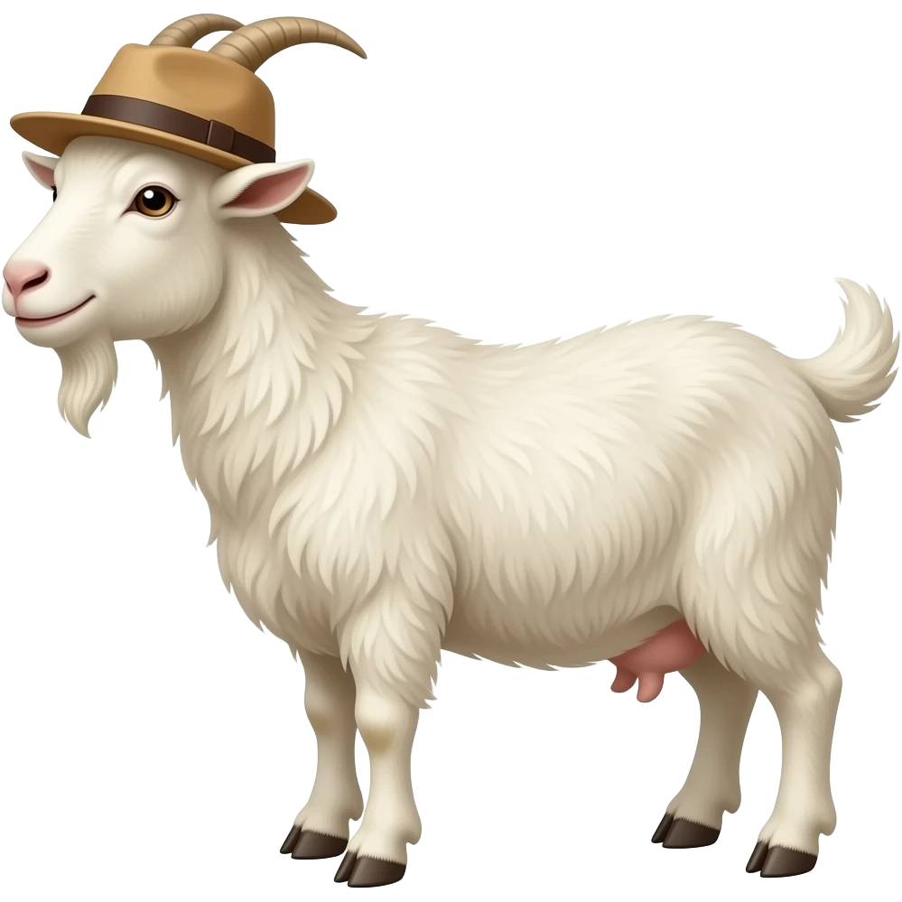 goat wearing a hat emoji