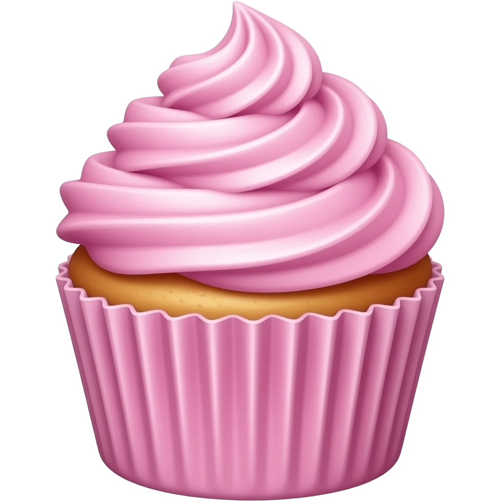 Cupcake with pink icing emoji