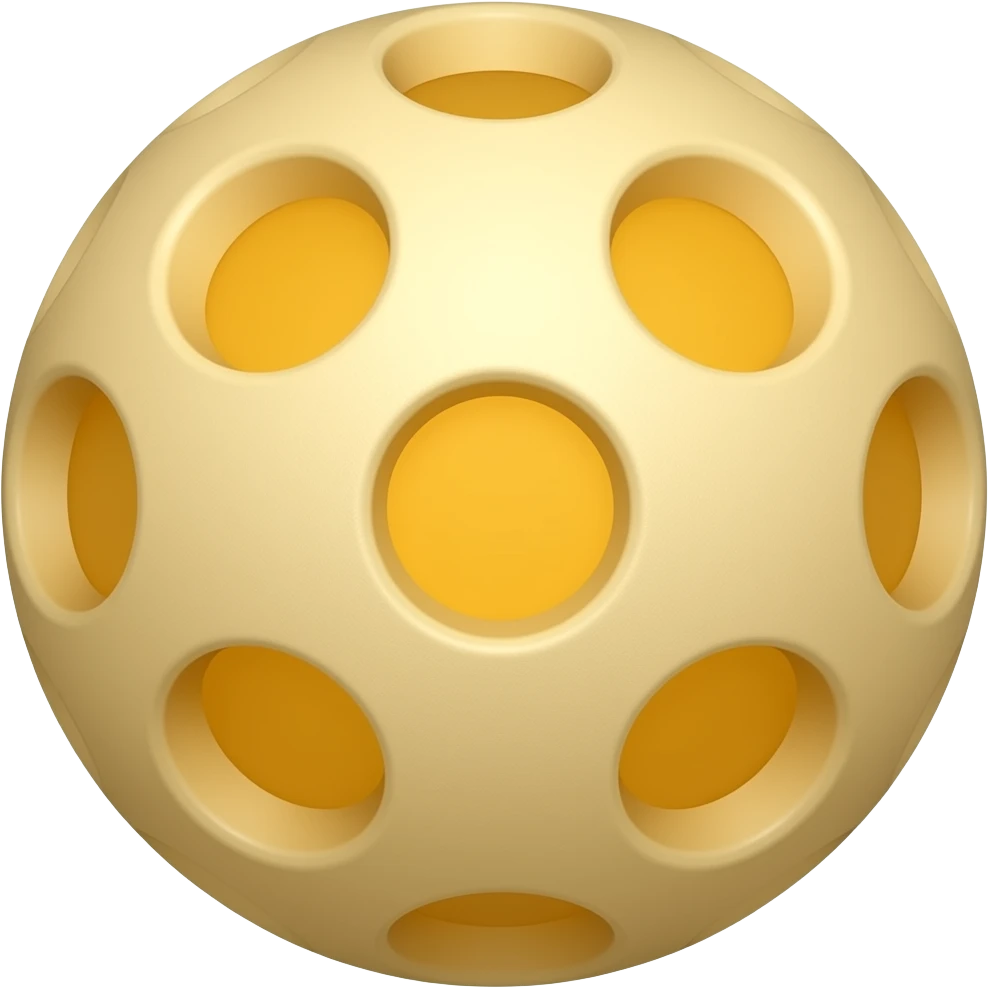 pickleball emoji that looks like a diadem offical ball emoji