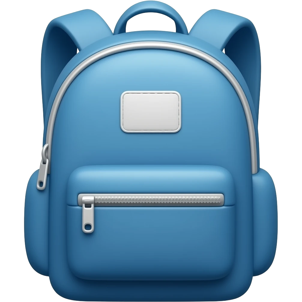 sac à dos aethtetic couleur bleu école emoji