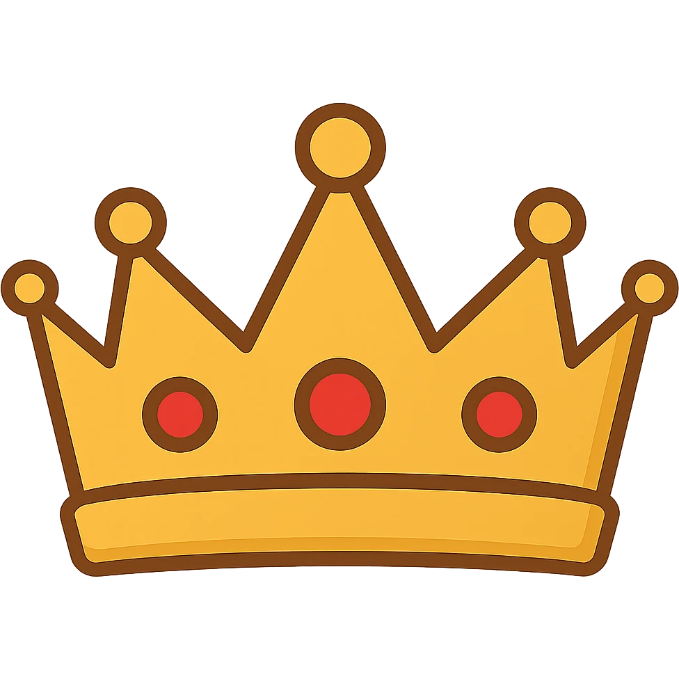 flat toon style crown emoji