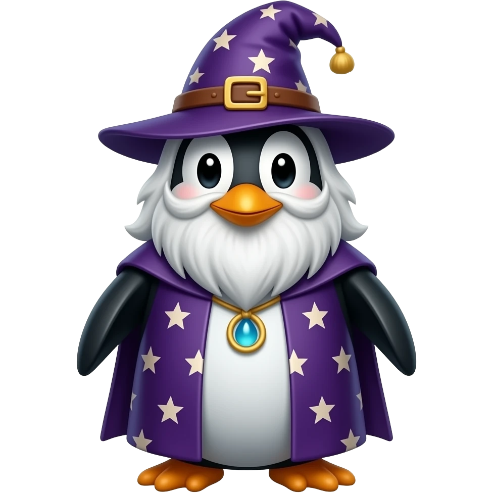 Penguin Wizard emoji