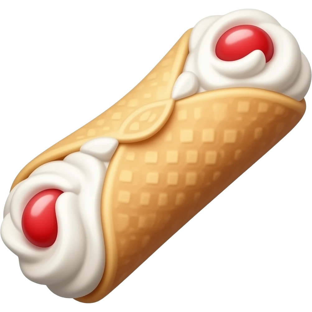 cannoli with cream emoji